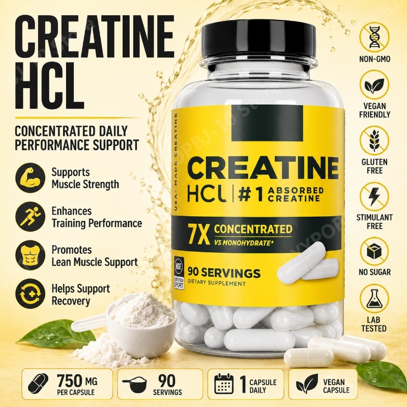 Nutrition Fitness Supplements - Creatine HCl 750mg 90 Kapsul Pendukung