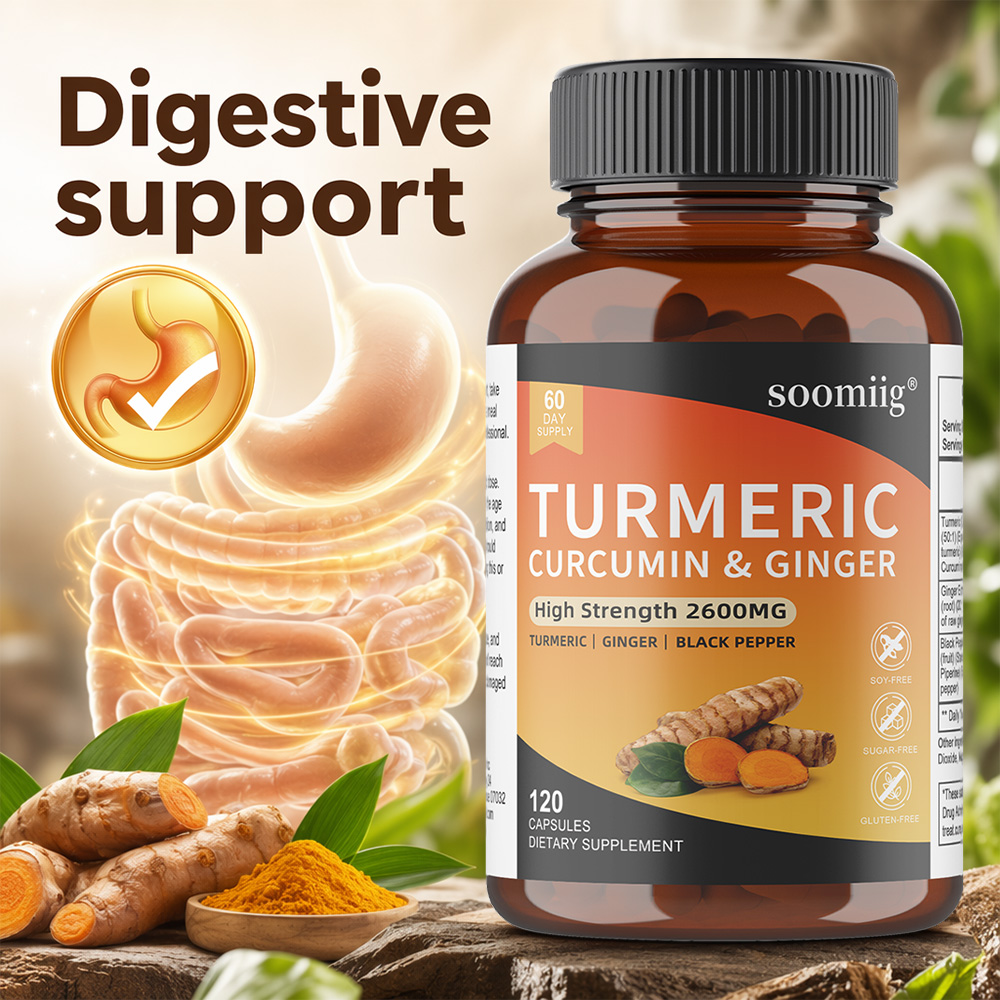 Turmeric Curcumin Capsule - Kapsul Kunyit Jahe & Lada Hitam,