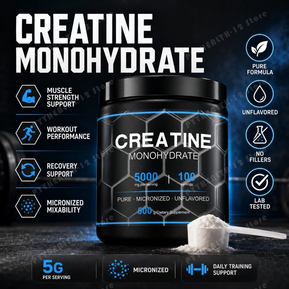 Creatine Monohydrate Powder - NurtureNova Creatine Monohydrate Bubuk Mikronisasi 500g