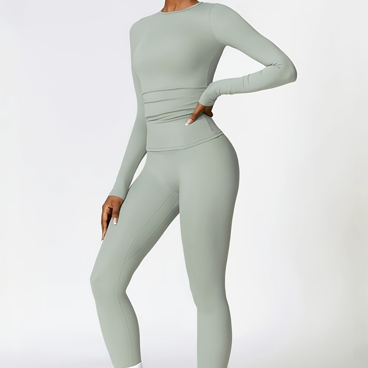 Setelan yoga ketat lengan panj - Fitness & Nutrition Lab ulasan dan harga