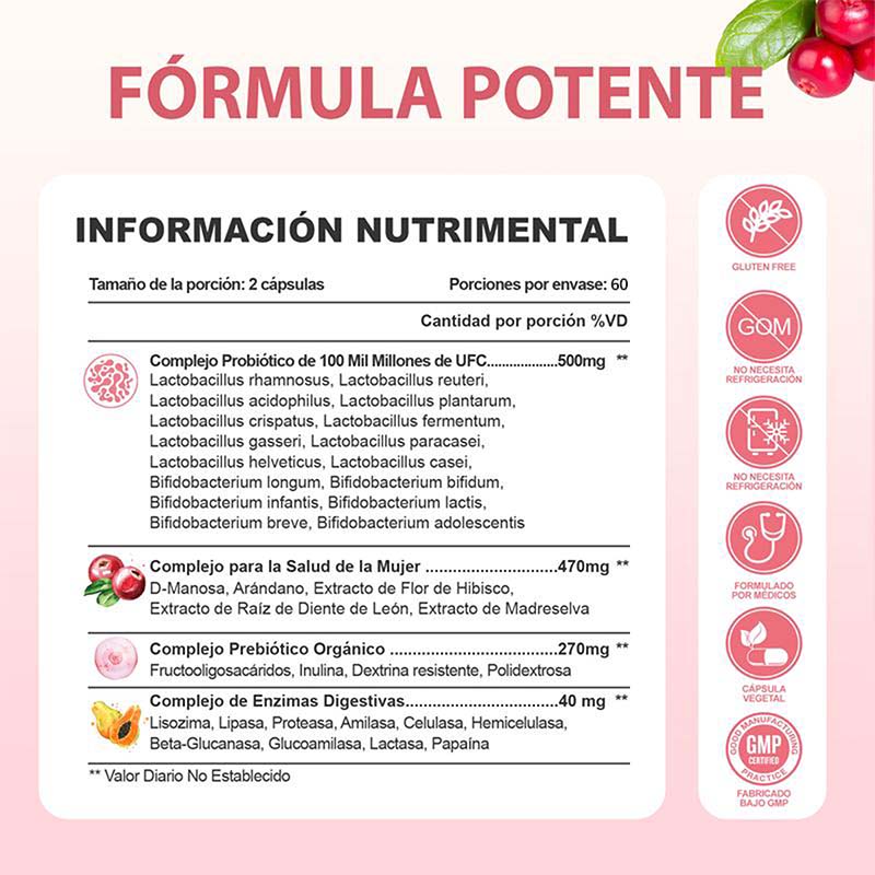 PROBIOTICOS MUJER Kapsul - Men - Probiotics Women Health ulasan dan harga