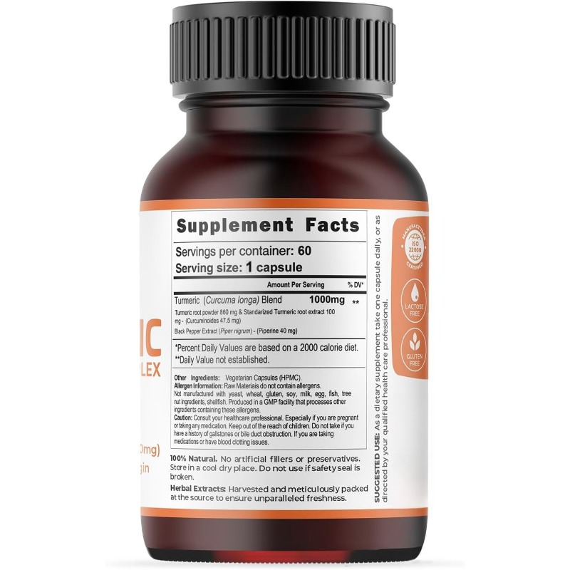 Kapsul Kunyit 1000mg Mengandun - Turmeric Curcumin Capsule ulasan dan harga