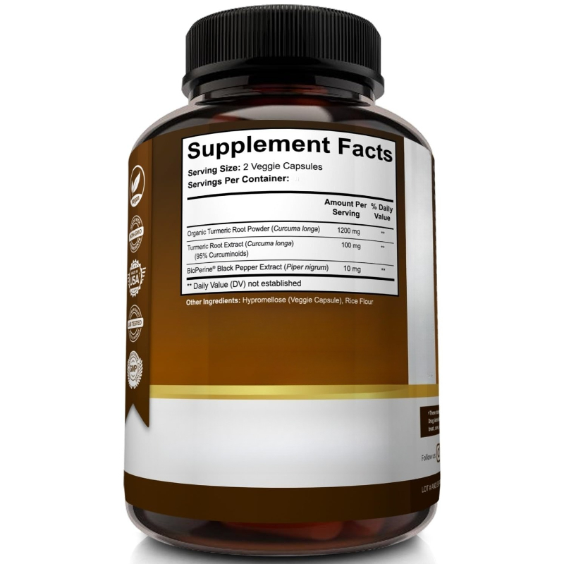 Suplemen Kunyit Kurkumin 1650m - Turmeric Curcumin Capsule ulasan dan harga
