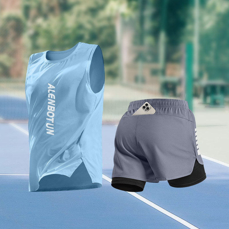 Set Olahraga Lari Pria Pakaian - Fitness & Nutrition Lab ulasan dan harga