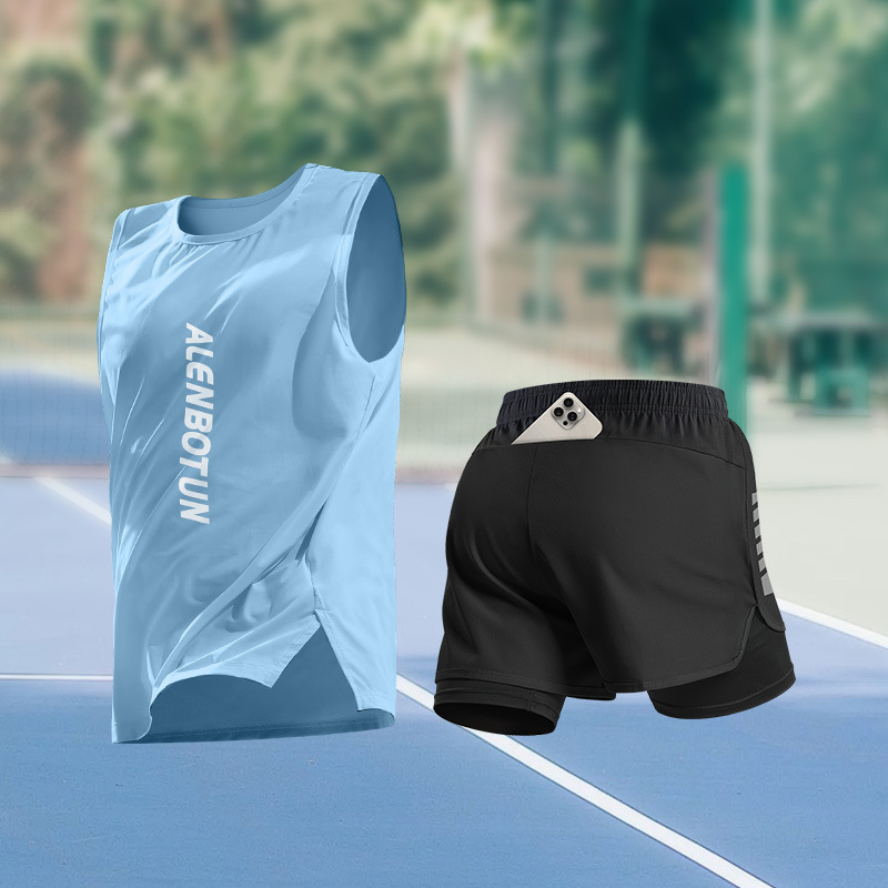 Set Olahraga Lari Pria Pakaian - Fitness & Nutrition Lab ulasan dan harga