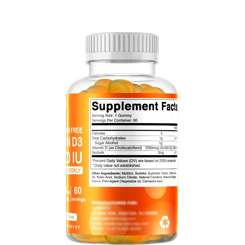 Suplemen Vitamin D3 50000 IU B - Multivitamin Gummy Adult ulasan dan harga