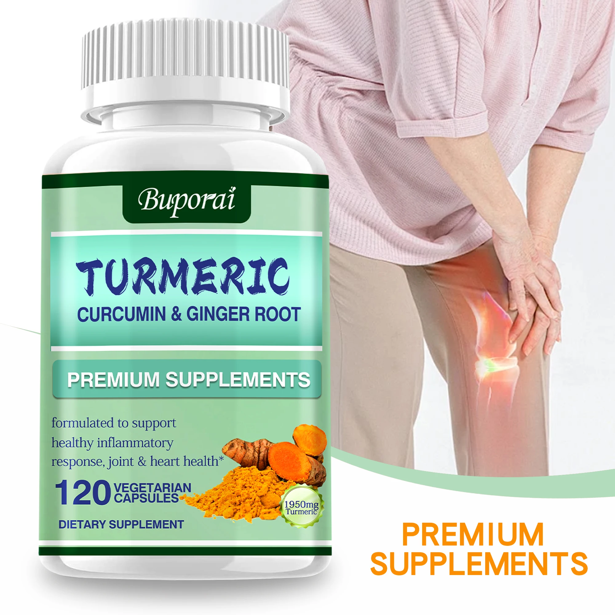 Kunyit Kurkumin + Akar Jahe -  - Turmeric Curcumin Capsule ulasan dan harga